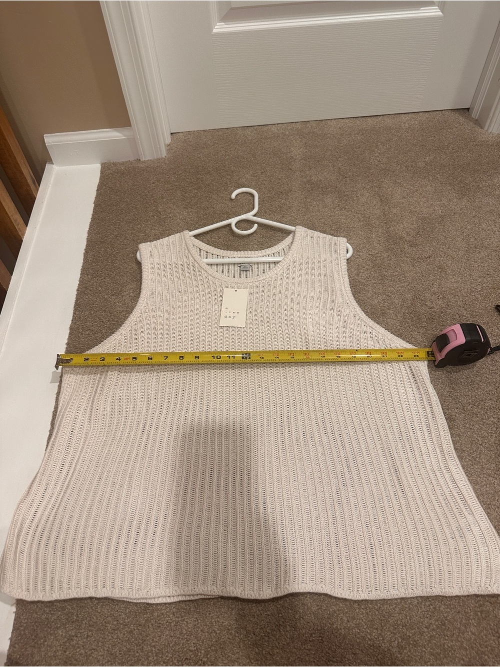 a new day Cream Ribbed Sleeveless Knit Tank - Picture 4 of 5